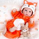 Baby Doll Aori Lifelike 43 cm com kit de brinquedos de alimentação para crianças