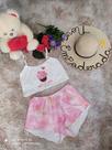 Baby doll cropped personagens Baby doll cropped personagens