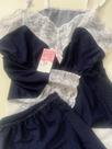Baby Doll de Renda Branca na Cor Azul G Baby Doll de Renda Branca na Cor Azul G
