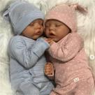 Baby Doll GYCV Newborn Twins Girls 46 cm de silicone de corpo inteiro