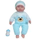 Baby Doll JC Toys Soft and Cuddly de 50 cm com roupa, garrafa azul