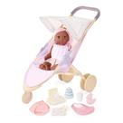 Baby Doll Lullababy Realistic 35 cm com conjunto de fraldas e carrinho Baby Doll Lullababy Realistic 35 cm com conjunto de fraldas e carrinho