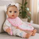 Baby Doll SCOM First Girl, 40 cm, realista, macia, com acessórios