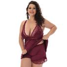 Baby Doll Short Plus Size Renda Luxo