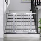 Baby Gate Cumbor 30-48" montado sob pressão, fechamento automático, cinza