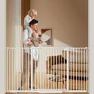 Baby Gate DEARBB Extra Largo Ultra Estreito de 76 a 196 cm de metal
