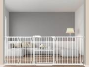 Baby Gate Vothco 218-230 cm de metal montado sob pressão branco