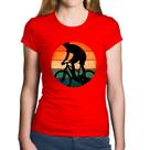 Baby Look Algodão Ciclismo Vintage Sunset - Foca na Moda