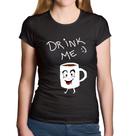 Baby Look Algodão Drink Me - Foca na Moda