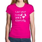 Baby Look Algodão I just want to drink wine and rescue dogs - Foca na Moda Baby Look Algodão I just want to drink wine and rescue dogs - Foca na Moda