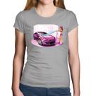 Baby Look Algodão Lava Jato Carro Roxo - Foca na Moda