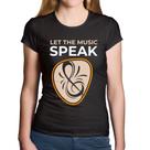 Baby Look Algodão Let the music speak - Foca na Moda Baby Look Algodão Let the music speak - Foca na Moda