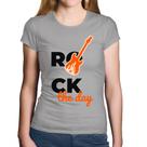 Baby Look Algodão Rock the day - Foca na Moda