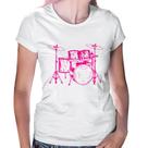Baby Look Bateria Música (rosa) - Foca na Moda