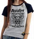 Baby look blusa feminina ou Camiseta unissex Aviator Top Secret Baby look blusa feminina ou Camiseta unissex Aviator Top Secret