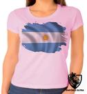Baby look blusa Feminina ou Camiseta Unissex bandeira Argentina america do sul