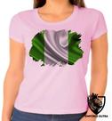 Baby look blusa Feminina ou Camiseta Unissex bandeira Nigéria africa