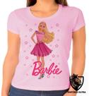 Baby look blusa Feminina ou Camiseta Unissex Barbie rosa boneca