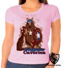 Baby look blusa Feminina ou Camiseta Unissex capitão caverna america caverica heroi