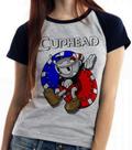 Baby look blusa feminina ou Camiseta unissex Cuphead game Baby look blusa feminina ou Camiseta unissex Cuphead game