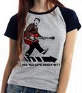 Baby look blusa Feminina ou Camiseta Unissex De volta para o futuro Marty guitarra