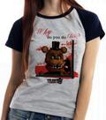 Baby look blusa feminina ou Camiseta unissex Five Nights at Freddy's Toy Freddy