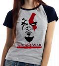 Baby look blusa feminina ou Camiseta unissex God of War