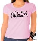 Baby look blusa Feminina ou Camiseta Unissex Hogwarts harry potter varinha estrelas Baby look blusa Feminina ou Camiseta Unissex Hogwarts harry potter varinha estrelas
