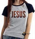 Baby look blusa feminina ou Camiseta unissex Jesus madeira