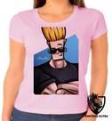 Baby look blusa Feminina ou Camiseta Unissex Johnny Bravo cabelo