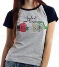 Baby Look Blusa Feminina ou Camiseta Unissex Maçã e Cebola