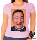 Baby look blusa Feminina ou Camiseta Unissex Robin Williams ator Baby look blusa Feminina ou Camiseta Unissex Robin Williams ator