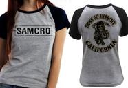 Baby look blusa feminina ou Camiseta unissex Samcro sons of anarchy