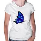 Baby Look Borboleta Azul - Foca na Moda