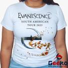 Baby Look Evanescence 100% Algodão - South America Tour 2023 - Rock - Geeko