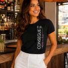 Baby Look Feminina Básica Malha Confortável Manga Curta Casual Dia a Dia