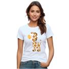 Baby Look Girafa Mini Personalizada Feminina Adulto Algodão com Poliéster Baby Look Girafa Mini Personalizada Feminina Adulto Algodão com Poliéster