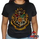 Baby Look Hogwarts 100% Algodão Harry Potter Blusa Feminina All Geek