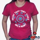 Baby Look Homem de Ferro 100% Algodão Diversas Cores - Proof That Tony Stark Has A Heart - Geeko
