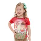 Baby Look infantil Ágape O Coração alegre deixa o Rosto mais Bonito AK11263 Vermelho Ferrari