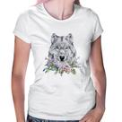Baby Look Lobo e Flores - Foca na Moda