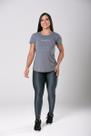 Baby Look Oxy Slim Cinza Mescla