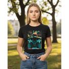 Baby Look Pink Floyd Dark Side Coelhos Psicodélicos Feminina