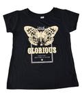 Baby Look Plus Size Borboleta Glorious Tshirt Variadas Cores BM