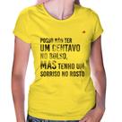 Baby Look Posso não ter um centavo no bolso, mas tenho um sorriso no rosto - Foca na Moda Baby Look Posso não ter um centavo no bolso, mas tenho um sorriso no rosto - Foca na Moda