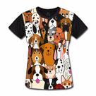 Baby Look Preta G Cachorros Fofos - Dogs
