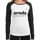 Baby Look Raglan arreda Manga Longa - Foca na Moda