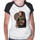 Baby Look Raglan Arya Stark Valar Morghulis - Foca na Moda Baby Look Raglan Arya Stark Valar Morghulis - Foca na Moda