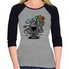 Baby Look Raglan Astronauta Chibi Manga 3/4 - Foca na Moda