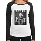 Baby Look Raglan Be cool bro Manga Longa - Foca na Moda